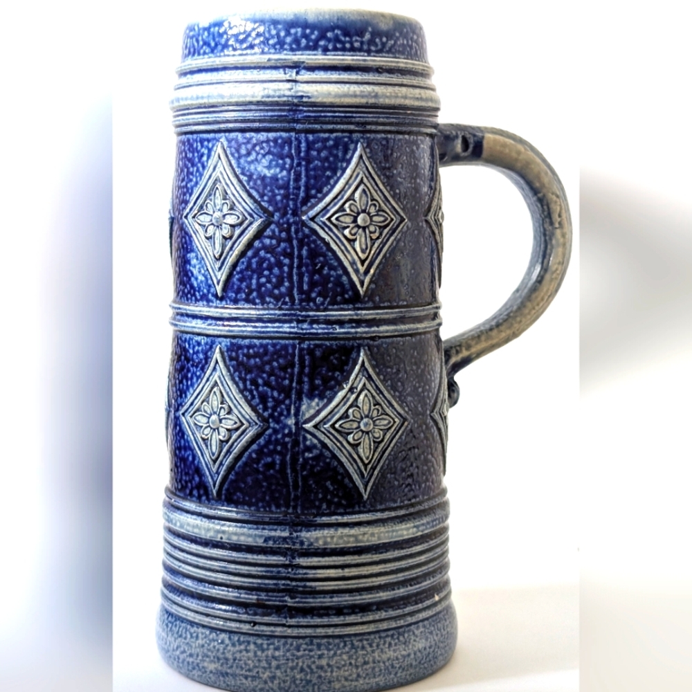 3 X$30 -GERZ Cobalt Salt-Glazed Beer Stein